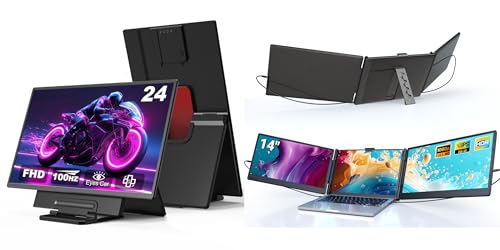 Image of Ygretyrjh 24 inch Large Portable Monitor & 14 Triple Laptop Screen Extender for Laptop