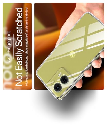 Image of WOW IMAGINE Crystal Clear Transparent Back Case Cover for Motorola Moto G85 5G | Full Device & Camera Protection Shockproof TPU | Flexible Silicone Back Cover Case - Transparent