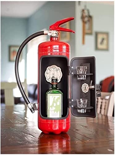 Xummy Mini bar - Extintor de incendios - Mini bar - Nuevas luces LED de Fire Extintor Mini Bar Reciclado Core para el Whisky AFFULAAR FIREMOIME MADE Mini Bar Cover