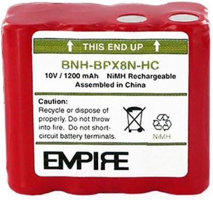 Empire BNH-BPX8N-HC Ni-MH Battery - Rechargeable Ultra High Capacity (1200 mAh) - replacement for Ritron BPX-8NHC Battery