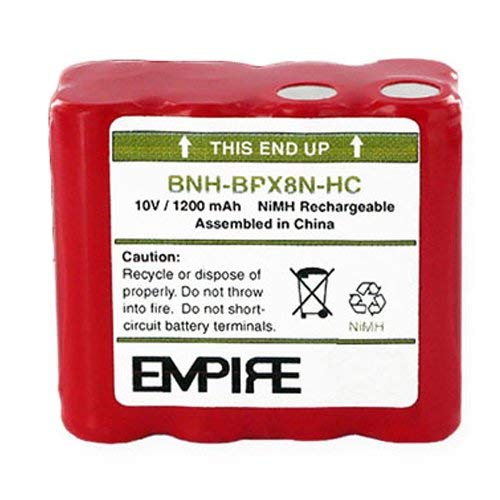 Empire BNH-BPX8N-HC Ni-MH Battery - Rechargeable Ultra High Capacity (1200 mAh) - replacement for Ritron BPX-8NHC Battery