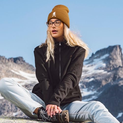 Image of Bigfoot Beanie for Men - Sasquatch Hat Winter Knit Cuffed Beanie for Women - Bigfoot Gifts for Christmas & New Year