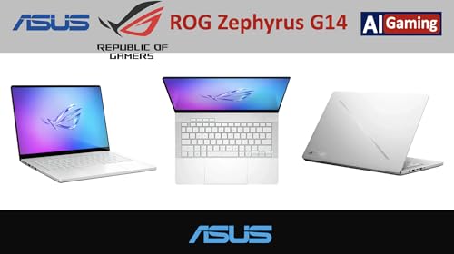 Image of ASUS ROG Zephyrus G14 AI Gaming Laptop 14.0 inch ROG Nebula OLED 2.8K 500nits Display (AMD Ryzen 9 270, GeForce RTX 5060 8GB, 16GB LPDDR5X, 4TB SSD, RGB KYB, WiFi 7, Win 11 Pro) w /DKZ USB Port Expander