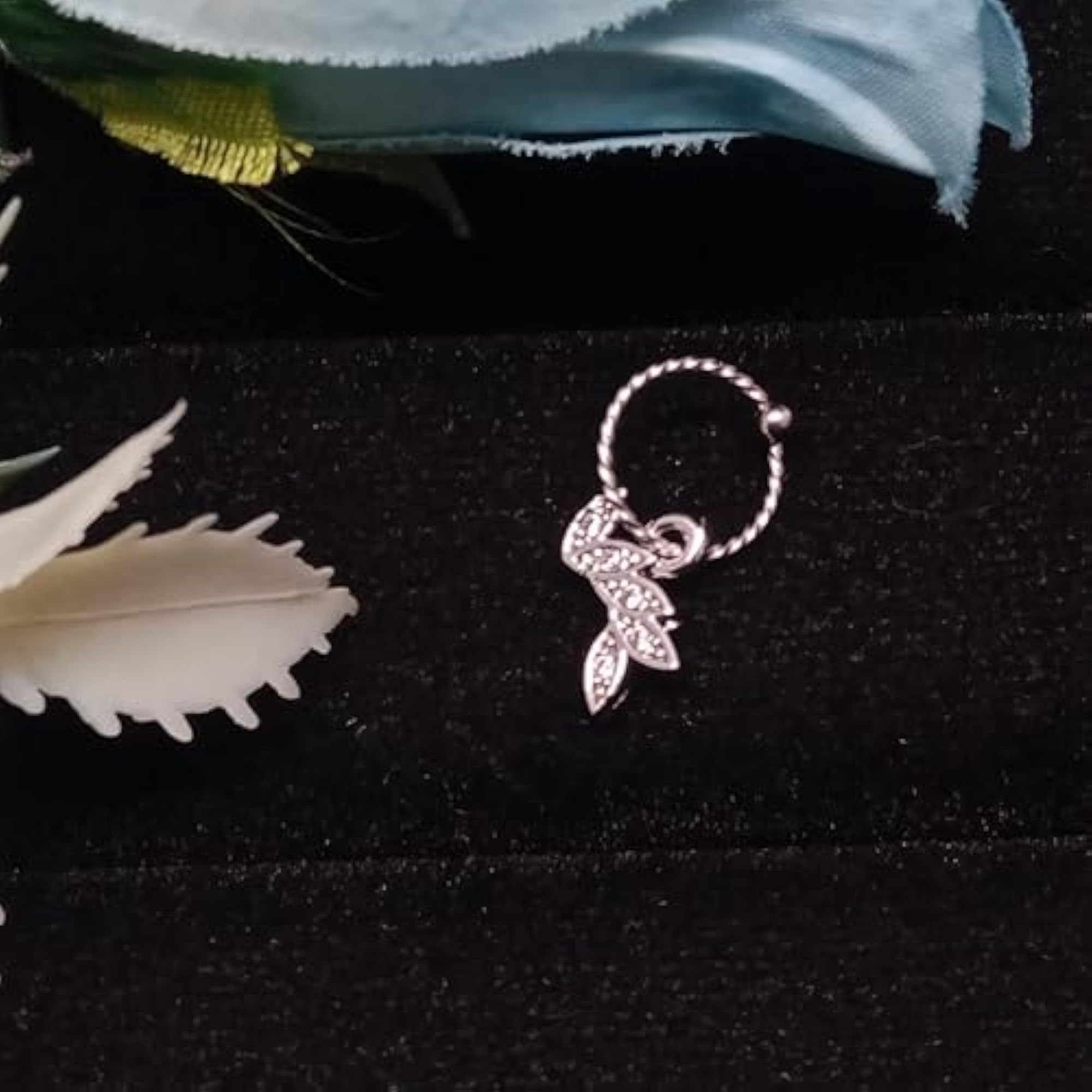 Dainty CZ Leaf Botanical Piercing Jewelry, Versatile