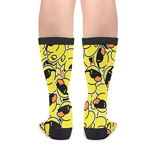 Yilad Funny Duck Novelty Crew Socks Dress Socks Casual Mid Calf Socks For Women Men #TOP1