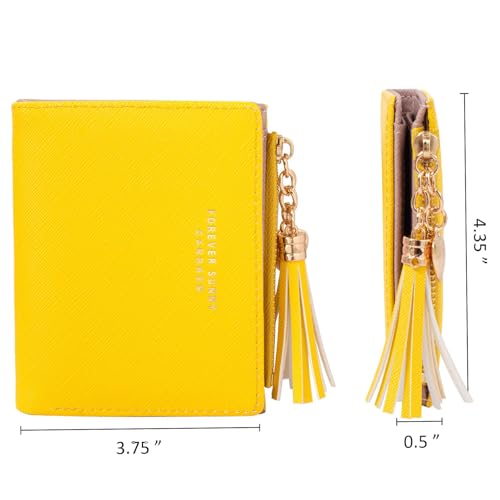 Image of Valentoria Womens Wallet Cute Elegant Long Slim Card Holder Case Minimalist Coin Purse Thin Tassels Zip Clutch Wallets for Girls Ladies | Cute