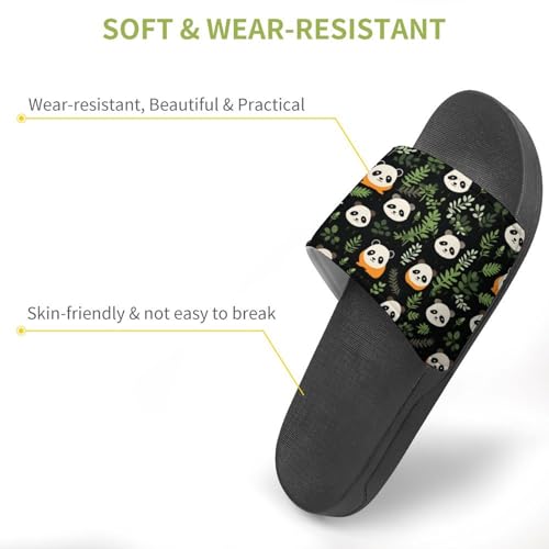 Panda Head Pattern Cute House Sandals Non-Slip Bathroom Slippers Beach Summer Shoes for Men Women3
