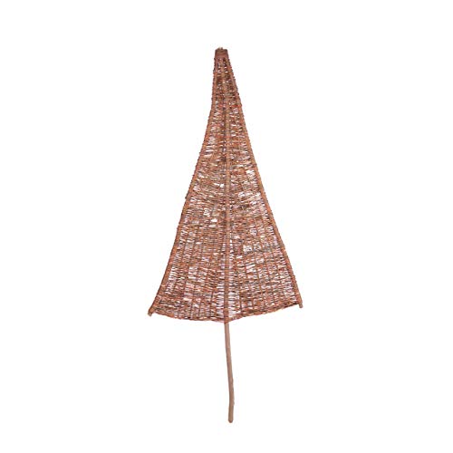 Sichtschutz Weidenbaum Tanne mittel, Natur. Höhe ca 200 cm (Davon 65 cm Stamm) Garten Sichtschutz aus Weide, dekoratives Weidengeflecht – inkl. 2 Jutesäckchen gratis