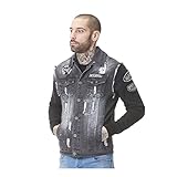  Dutch Used - Chaqueta vaquera para hombre, color negro