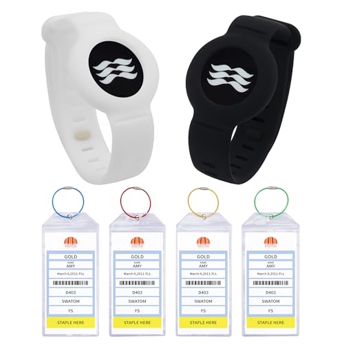 SWATOM Cruise Luggage Tags for Suitcases Waterproof Clear Luggage Bag Tag Holders for 2024 & 2025 Cruise Ships Essentials (2 Cruise Medallion Holders Black & White)