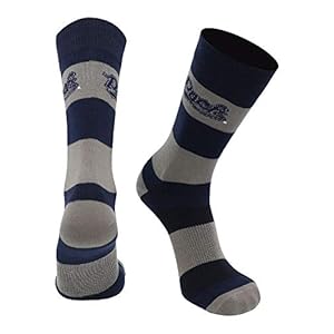 TCK Nevada Wolf Pack Game Day Striped Socks (Blue/Silver, Large)