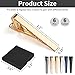6 Pcs Tie Clips for Men, 6 Classic Colors Shiny & Glossy Tie Bar, Ideal for Father, Husband, Boyfriend, Business, Wedding, Tie Pins with Gift Box