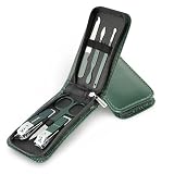 Made Easy Kit Portable Nail Clipper Set – 6-Piece Travel Manicure Kit for Men & Women – Includes Nail Clippers, Scissors, File & Grooming Tools in Compact Zip Pouch (Green)