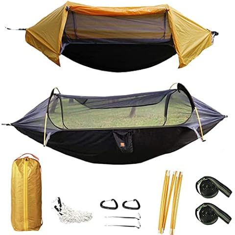 Camping Hammock Tent, Hammock & Ground Tent & Swing 3 in 1with Mosquito Net Waterproof Lightweight Bag Cover