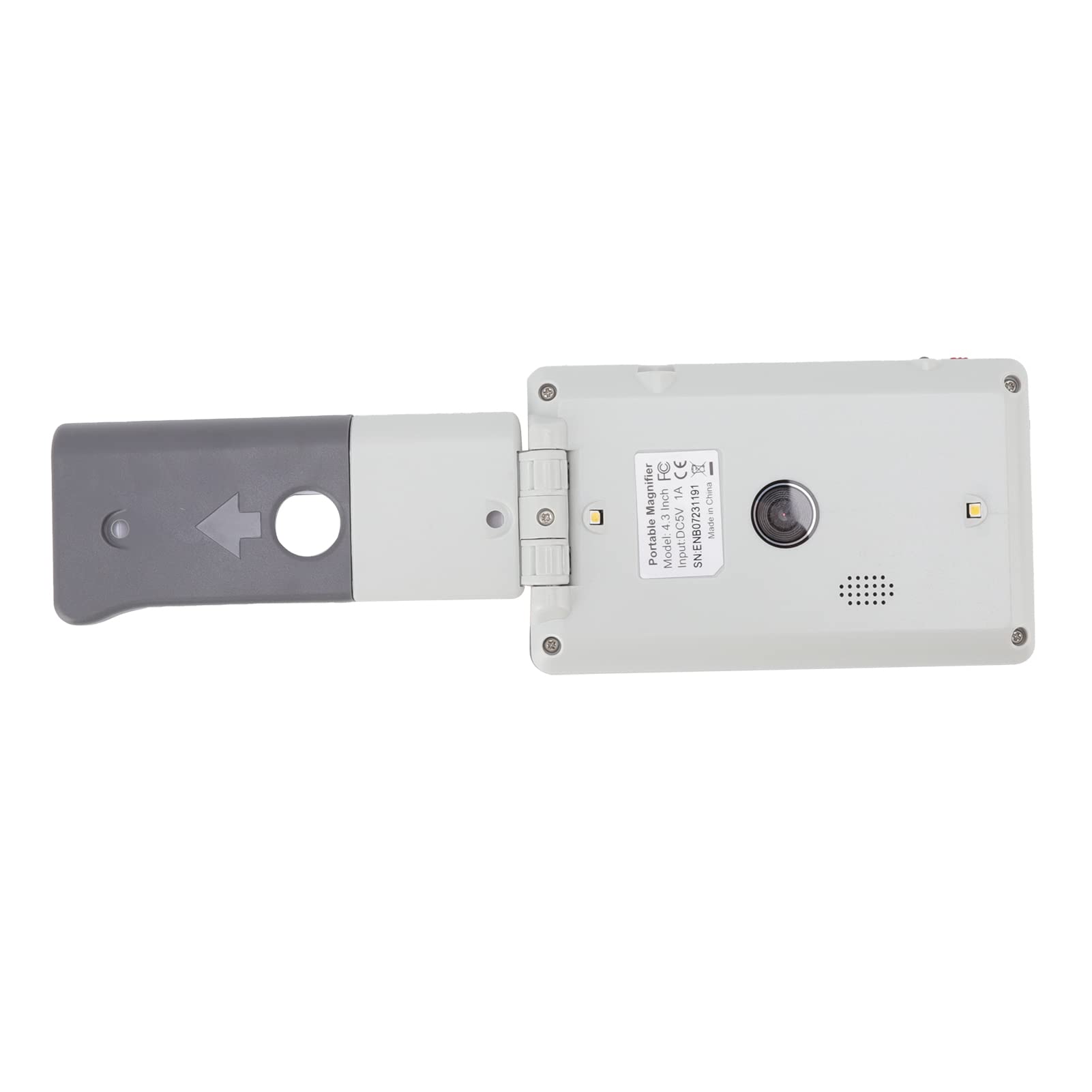 Cryfokt Lupa Digital Portátil, Pantalla LCD de 4,3 Pulgadas, Zoom de 2X a 32X, 26 Modos de Color, Enfoque Fijo, con Plegable y Luces LED Regulables, para Estudiantes de Edad Avanzada con (Enchufe de