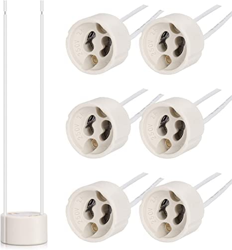 Improvhome GU10 Base Socket, 600℃ Heat Resistant Maximum 250V 300W, Ceramic Lamp Holder and Silicon Wire Connector (6)-image-41