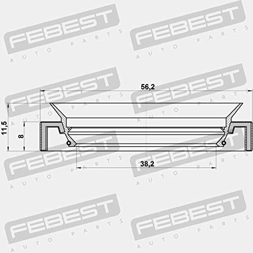 FEBEST 95PAY-40721118X Drive Shaft Seal