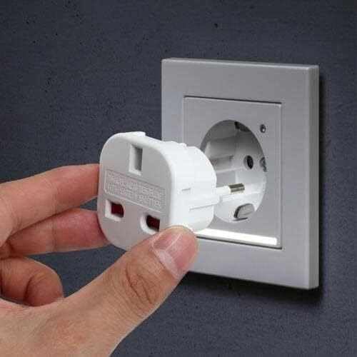 Adaptador Enchufe UK a Europeo, Adaptador de Enchufe De UK a Enchufe Europeo, Adaptador Enchufe Viaje Reino Unido, Adaptador Tipo G, Adaptador Universal viaje, 220-240 V, 2 unidades, blanco - imagen 6