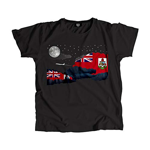 T-shirt Bermuda Night Clouds unisexe en coton doux imprimé nuages