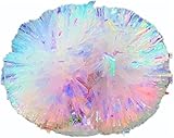 2 Pcs Cheerleading Pom Poms for Kids Adults, Rainbow Cheer Poms with Baton Handle for Team Spirit Cheering Dance School Sport Games Competition(Color:Rainbow)