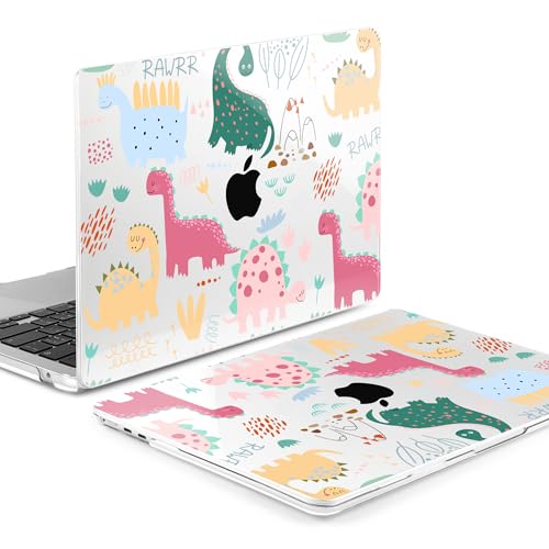 Image of MEEgoodo for M5 /M4 /M3 /M2 MacBook Air 15 inch Case 2026 2025 2024 2023, Case Fit Model (A3448 /A3241 /A3114 /A2941) for MacBook Air 15.3 inch, Cute Dinosaurs