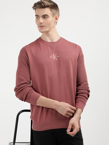 Calvin Klein Jeans Herren MONOLOGO SWEATER J30J325671, Purple (Apple Butter), XXL 2