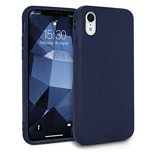 MyGadget Funda para Apple iPhone XR en Silicona TPU - Carcasa Slim & Flexible - Case Resistente Antigolpes y Anti choques - Ultra Protectora - Azul Oscuro