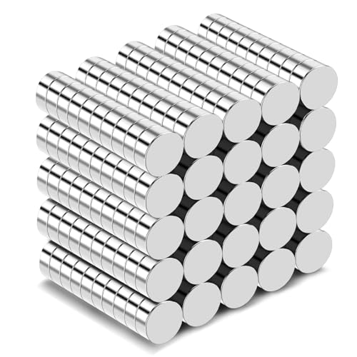 Image of TRYMAG Small 6x2mm Neodymium Magnets, 260 Pcs Tiny Rare Earth Magnets for Whiteboard, Small Round Disc for Fridge, Crafts, Science, Office, DIY, Kitchen