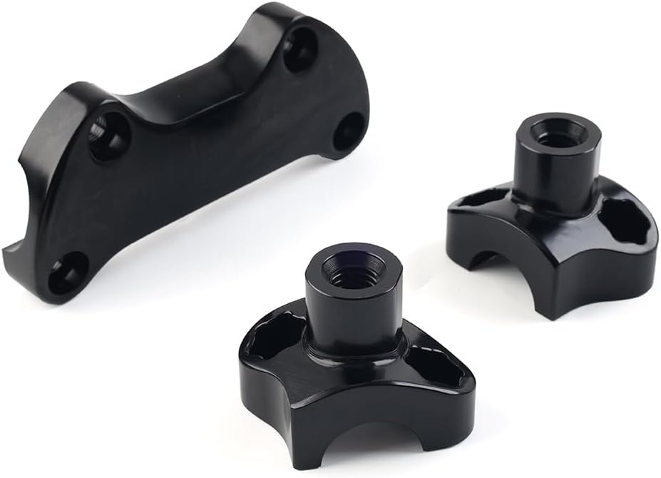 Lirun Powersports Handlebars 1.7" Handlebar Risers Top Clamp for Harley Dyna For Softail for Street bob For Sportster, Black
