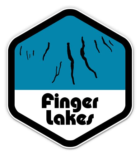 Squiddy Finger Lakes New York - Vinyl Sticker Decal for Phone, Laptop, Water Bottle (3' Wide)