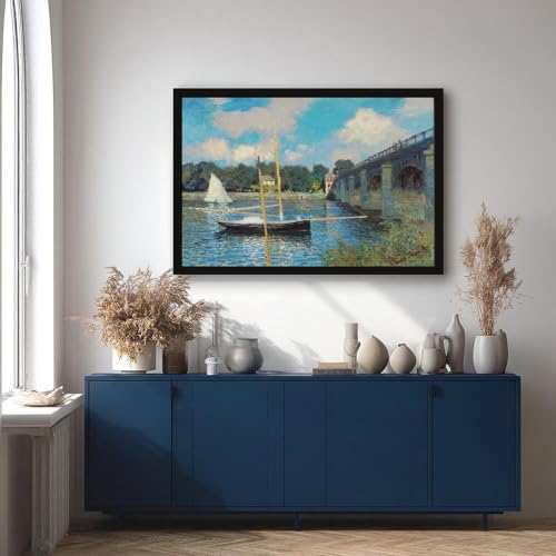 Monet Le pont d'Argenteuil impression toile cadre deco murale - 4