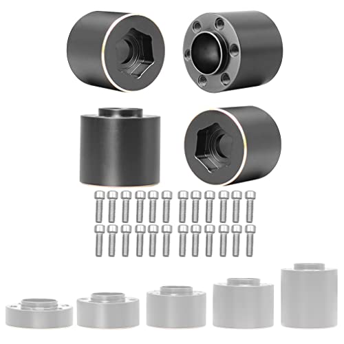 Adaptateur élargi en laiton 12mm pour augmenter l'adhérence des jantes RC Crawler 1/10