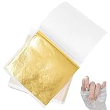 Zatixbu 200 Blatt Imitation Blattgold, 8,5 x 8 cm Blattgold zum Basteln, für Acrylmalerei, Möbeldekoration, DIY & Handwerk – Hochwertige Goldfolie