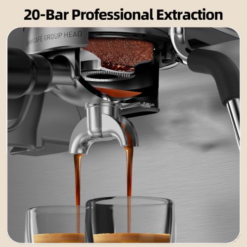 Image of Electactic Coffee Maker with Grinder, Black & Stainless Steel Espresso