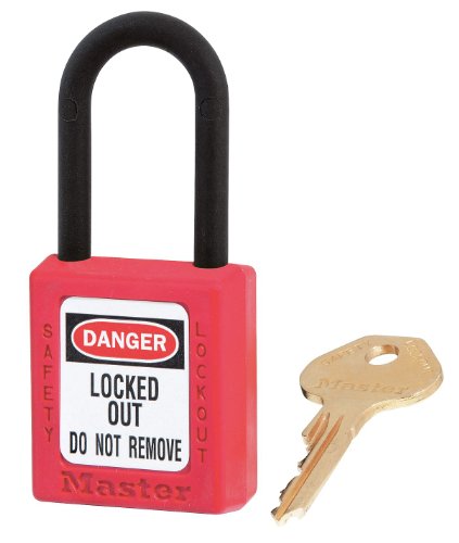 Image of MASTER LOCK Lockout Padlock,KA,Red,1-3 /4 inchH,PK3