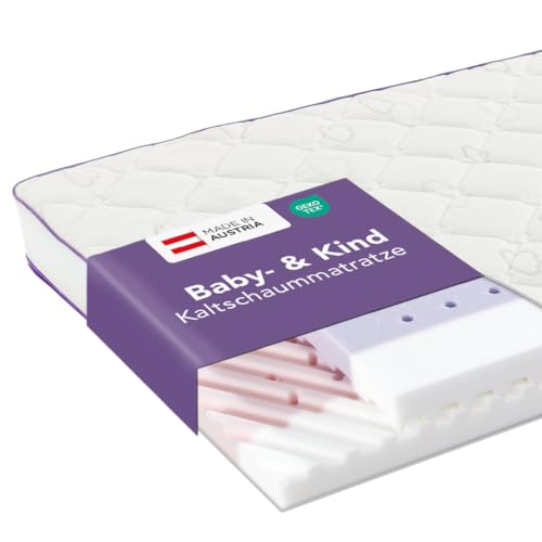 Träumeland Baby- und Kindermatratze Polarstern, Größe 70 x 140 cm mit einzigartigem More-way Belüftungssystem und extra breitem Belüftungsband