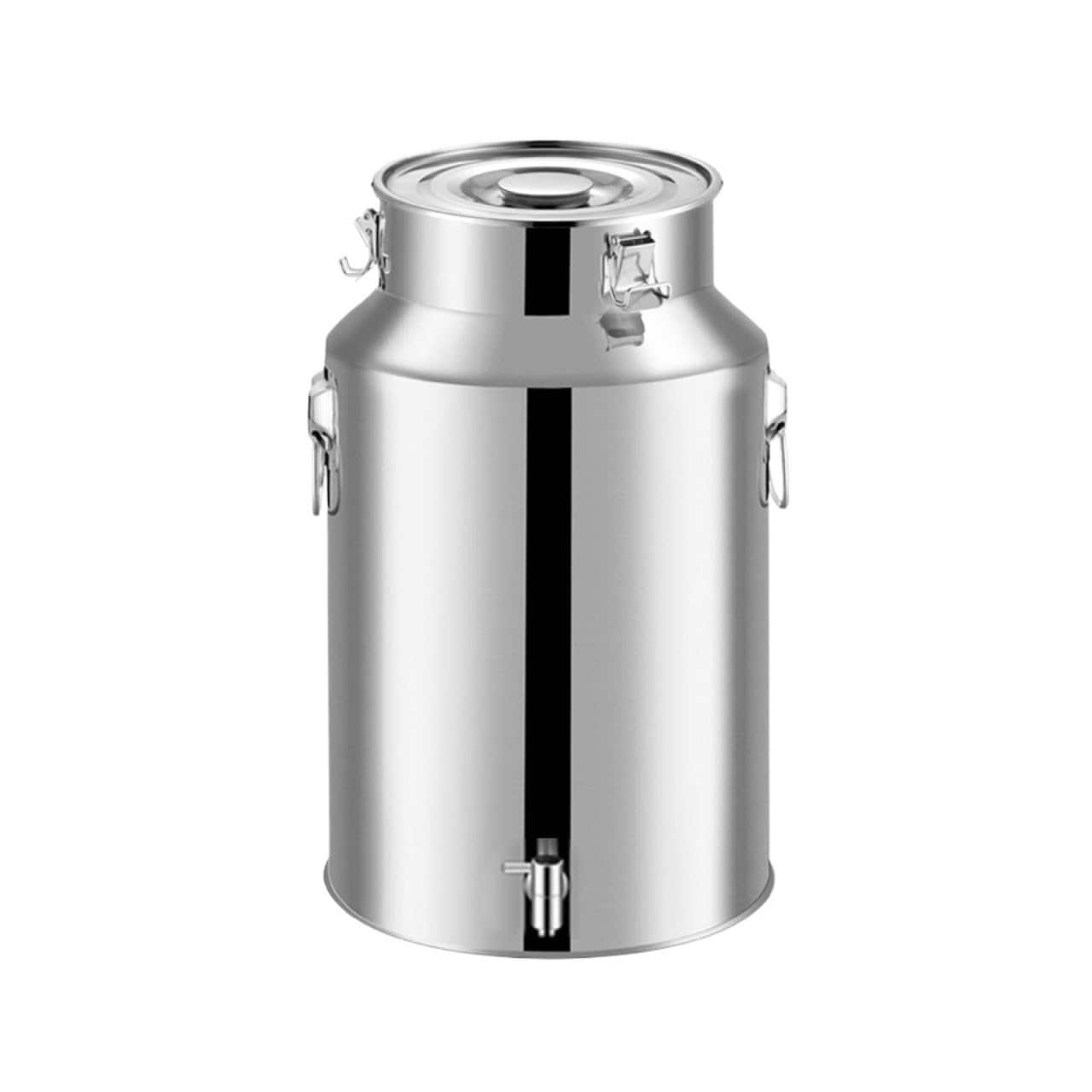 Milk Frothing Pitcher Jugs Milk Barrel Sealed Tank Stainless Steel Transport Bucket Wine Pail Canister Oil Jug Seamless Design(30 * 50cm)