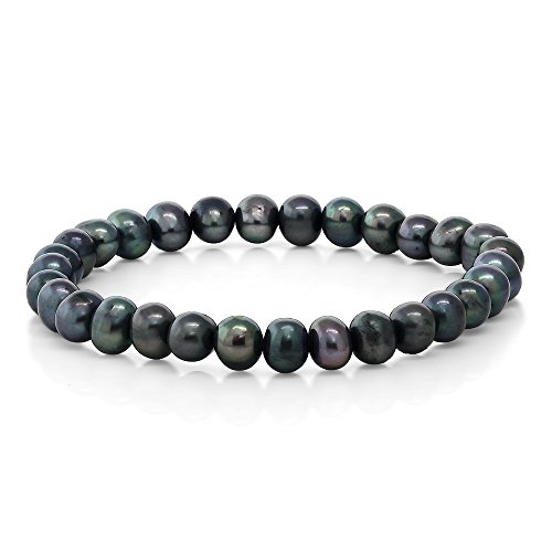 Gem Stone King Set Of 5 Multicolor Cultured Freshwater Pearl Stretch Bracelets 7.5 Inch3