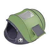 AYAMAYA Pop Up Tent 4 Person Tents for Camping with Skylight, Waterproof Family Tent with Removable...