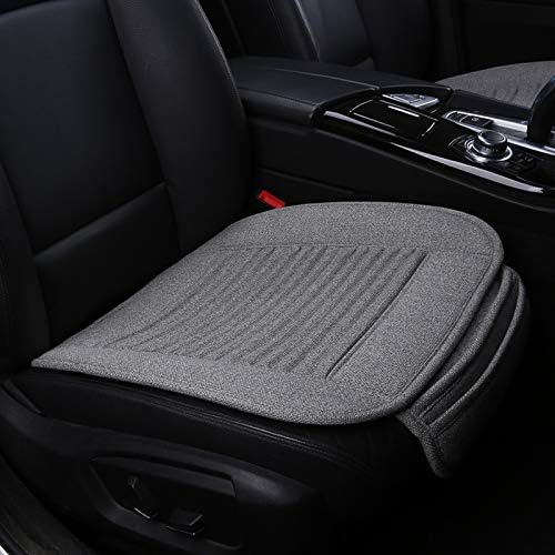 Car Seat Covers,Buckwheat Hulls Car Seat Cushion Covers Pad Mat,Ventilated Breathable Comfortable Interior Car Seat Protector, Anti-Skid Four Seasons General (1 Pack Gray)