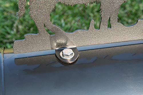 Farm And Ranch Metal Mailbox Topper (Fighting Deer, Matte Black) #TOP4