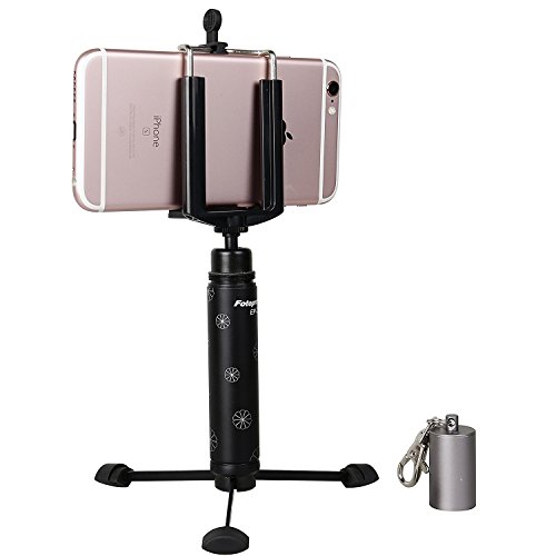 Image of Fotopro Mini Pocket Tripod with Mount for iPhone 6 Selfie Stick with Phone Holder Clip for Phone 5 5s 6s and Samsung Galaxy Phones and 1 /4 inch Screw Table Tripod