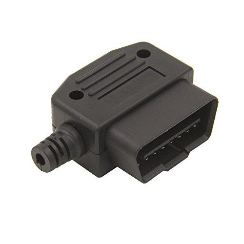 OBD2 16Pin Connector OBD Male Plug 90 Degrees Transfer OBD2 Adaptor Car Accessories Tool,GOLDEN BLUE for Older Cars
