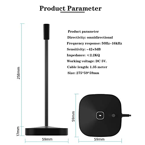 Microphone USB de streaming et gaming noir compatible PC avec commande muet - 3