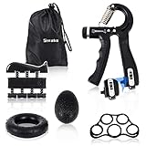 Generisch Handgriff Krafttrainer, Unterarm Trainer Workout Kit (5Pack), Einstellbarer Widerstand Handgriff, Finger Trainer, Griff Ring für Stress Relief Ball, Verletzungen Erholung und Muskelaufbau.