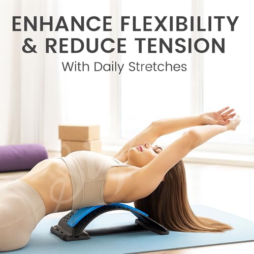 Image of Signamio Lumbar Support Board for Pain Relief, Ergonomic Back Stretcher, Posture Corrector, Adjustable Spine Alignment, Portable Lumbar Support for Office, Home, and Travel