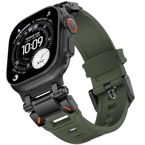 Image of KADES Rugged TPU Sport Band for Apple Watch Ultra 3 /2 /1 49mm, Metal Connectors for Apple Watch Series 11 /10 /SE3 46mm Series 9 /8 /SE2 /7 /6 /SE /5 /4 /3 /2 /1 45mm /44mm /42mm