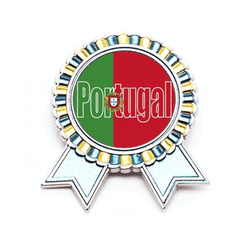 Broche drapeau du Portugal en métal taille M pour porter vos racines sur le cœur