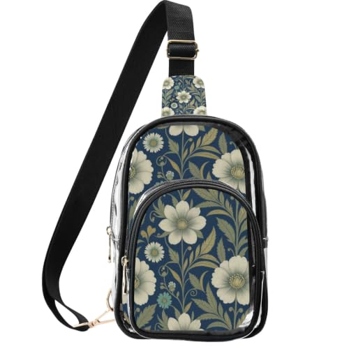 Riñonera transparente linqin de alta comodidad y exclusivo diseño floral