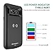 NEWDERY Upgraded Samsung Galaxy S8 Battery Case Qi Wireless Charging Compatible, 5000mAh Slim Rechargeable Extended Charger Case Compatible Samsung Galaxy S8 (2017)-(5.8 Inches Black)